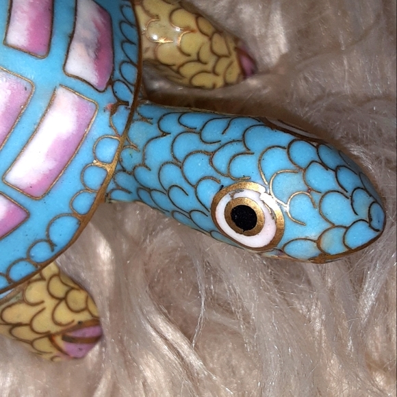 VTG. Cloisonne Turtle Trinket Box - Picture 2 of 11